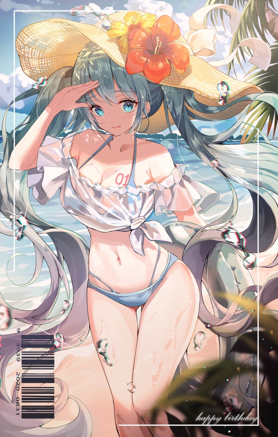 Icebox Vocaloid Hatsune Miku Bikini Cleavage See Through Swimsuits